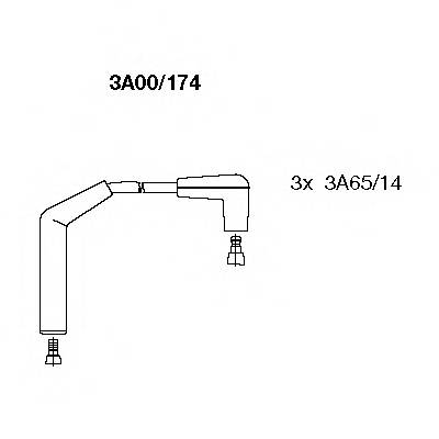 BREMI 3A00/174 Комплект проводов зажигания