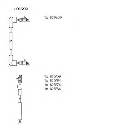 BREMI 800/209 Комплект дротів запалювання