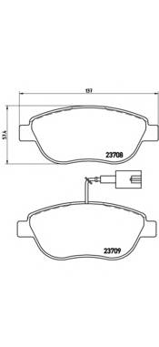 BREMBO P 23 087 Комплект тормозных колодок,