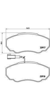 BREMBO P 23 091 Комплект гальмівних колодок,