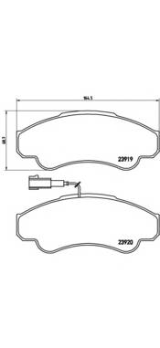 BREMBO P 23 092 Комплект тормозных колодок,