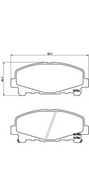 BREMBO P 28 043 Комплект гальмівних колодок,