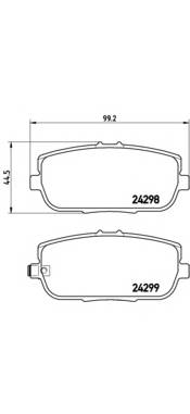 BREMBO P 49 044 Комплект тормозных колодок,