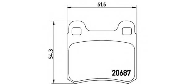 BREMBO P 50 007 Комплект гальмівних колодок,