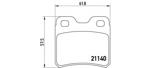 BREMBO P 59 018 Комплект гальмівних колодок,