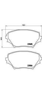 BREMBO P 83 055 Комплект гальмівних колодок,