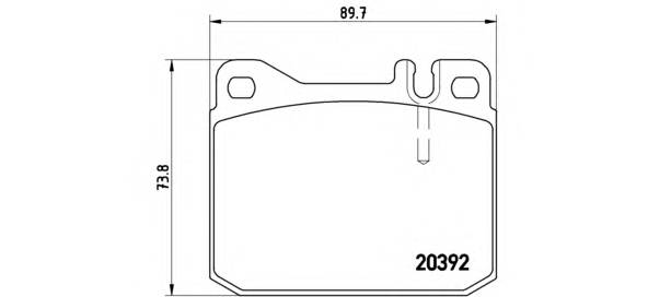 BREMBO P 85 007 Комплект гальмівних колодок,