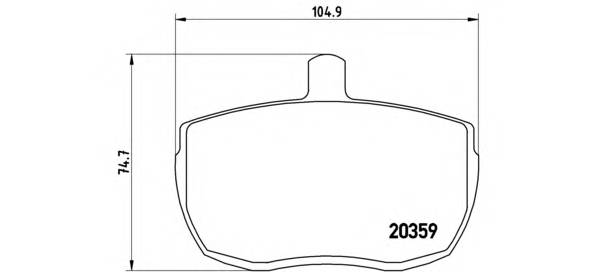 BREMBO P A6 001 Комплект гальмівних колодок,