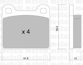 METELLI 22-0003-0 Комплект тормозных колодок,