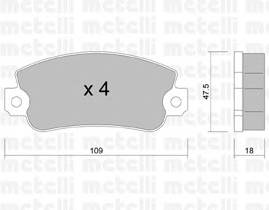 METELLI 22-0033-0 Комплект гальмівних колодок,