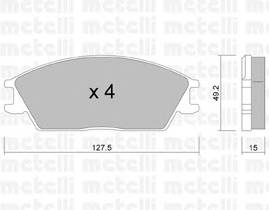 METELLI 22-0081-0 Комплект тормозных колодок,