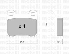 METELLI 22-0092-1 Комплект тормозных колодок,