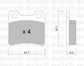 METELLI 22-0141-0 Комплект тормозных колодок,