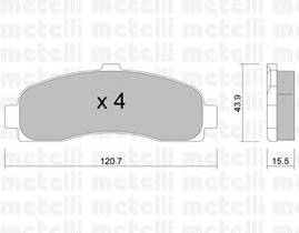 METELLI 22-0145-0 Комплект гальмівних колодок,