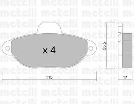 METELLI 22-0159-1 Комплект гальмівних колодок,