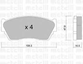 METELLI 22-0246-0 Комплект гальмівних колодок,