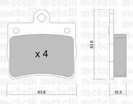 METELLI 22-0255-0 Комплект гальмівних колодок,