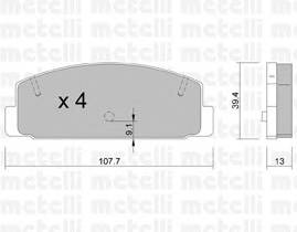 METELLI 22-0302-1 Комплект тормозных колодок,