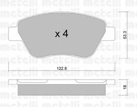 METELLI 22-0321-1 Комплект гальмівних колодок,