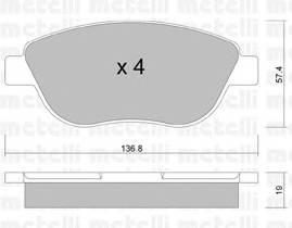 METELLI 22-0322-1 Комплект гальмівних колодок,