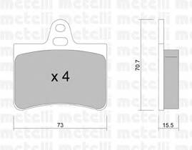 METELLI 22-0333-0 Комплект гальмівних колодок,