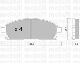 METELLI 22-0406-0 Комплект гальмівних колодок,