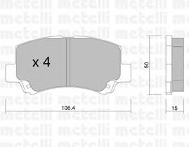 METELLI 22-0419-0 Комплект тормозных колодок,