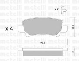 METELLI 22-0447-0 Комплект тормозных колодок,