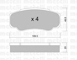 METELLI 22-0532-0 Комплект тормозных колодок,