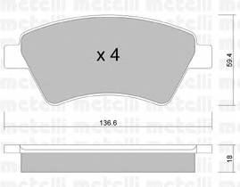 METELLI 22-0544-0 Комплект тормозных колодок,