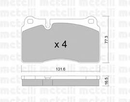 METELLI 22-0659-0 Комплект тормозных колодок,