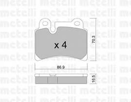 METELLI 22-0660-0 Комплект тормозных колодок,