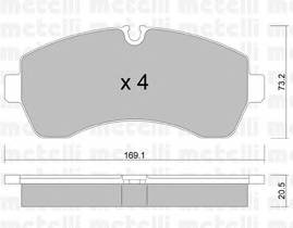 METELLI 22-0673-0 Комплект гальмівних колодок,