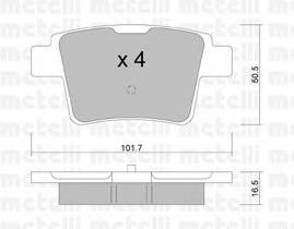 METELLI 22-0677-0 Комплект гальмівних колодок,