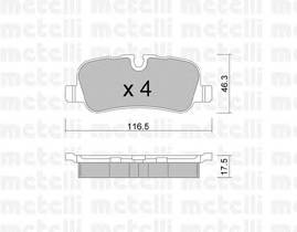 METELLI 22-0694-0 Комплект гальмівних колодок,