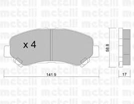 METELLI 22-0792-0 Комплект тормозных колодок,