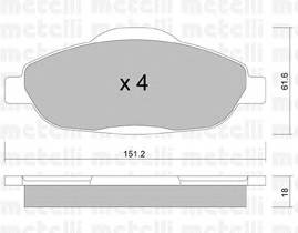 METELLI 22-0804-0 Комплект гальмівних колодок,