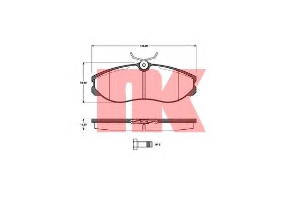 NK 222238 Комплект тормозных колодок,