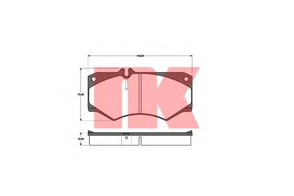 NK 223307 Комплект гальмівних колодок,