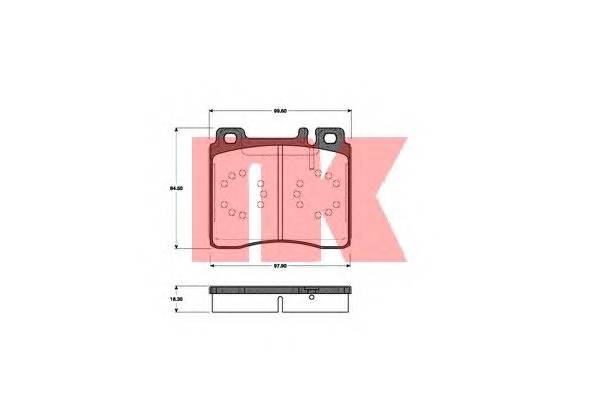 NK 223325 Комплект гальмівних колодок,