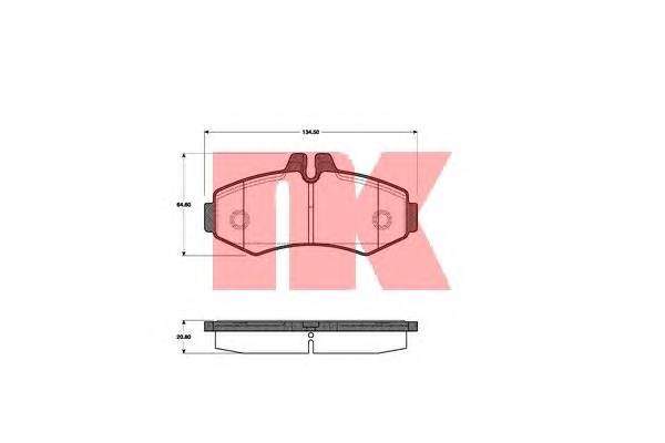 NK 223340 Комплект тормозных колодок,