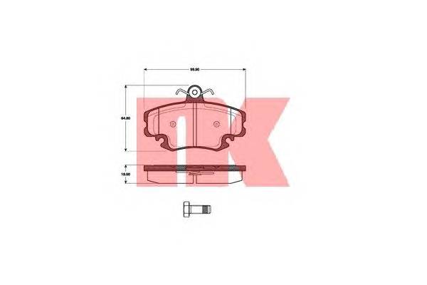 NK 223953 Комплект тормозных колодок,