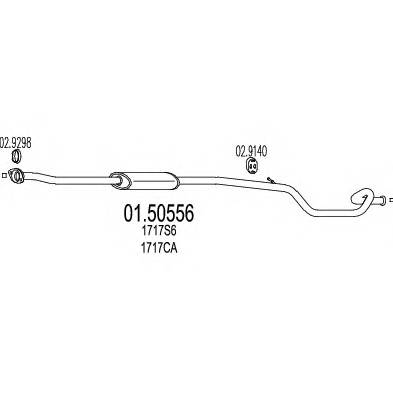 MTS 01.50556 Средний глушитель выхлопных