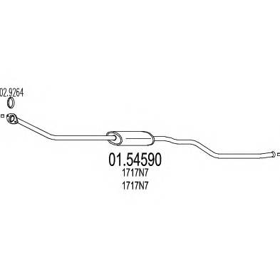 MTS 01.54590 Средний глушитель выхлопных