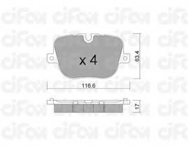 CIFAM 822-837-0 Комплект гальмівних колодок,