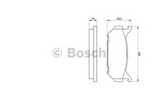 BOSCH 0 986 424 266 Комплект тормозных колодок,