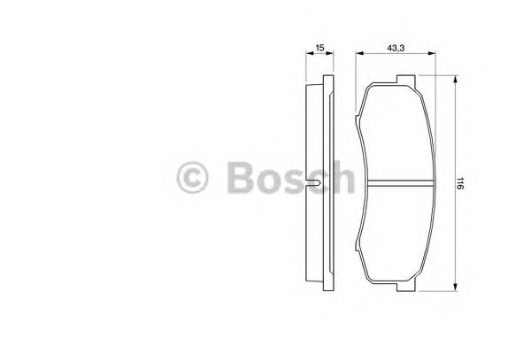 BOSCH 0 986 424 313 Комплект тормозных колодок,