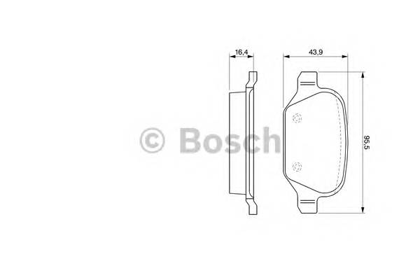 BOSCH 0 986 424 553 Комплект тормозных колодок,