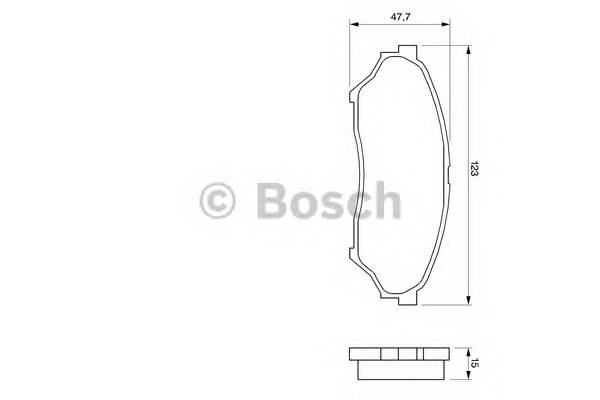 BOSCH 0 986 424 713 Комплект тормозных колодок,