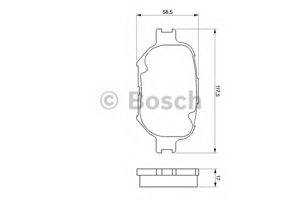 BOSCH 0 986 424 808 Комплект тормозных колодок,